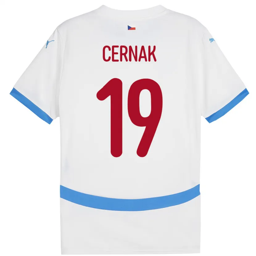 Danxen Damen Tschechien Michal Cernak #19 Weiß Auswärtstrikot Trikot 24-26 T-Shirt