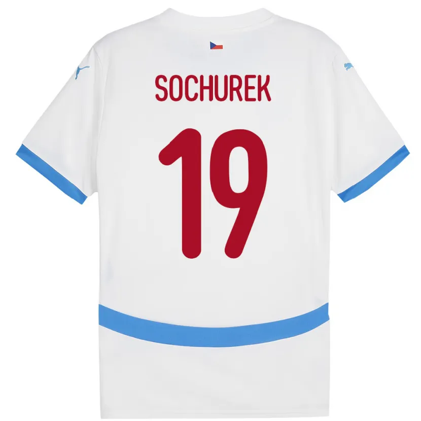 Danxen Damen Tschechien Hugo Sochurek #19 Weiß Auswärtstrikot Trikot 24-26 T-Shirt