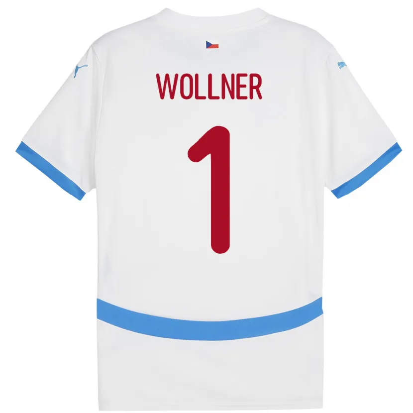 Danxen Damen Tschechien Vojtech Wollner #1 Weiß Auswärtstrikot Trikot 24-26 T-Shirt