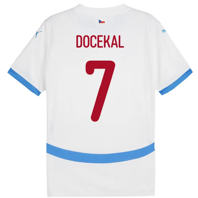 Danxen Damen Tschechien Tomas Docekal #7 Weiß Auswärtstrikot Trikot 24-26 T-Shirt