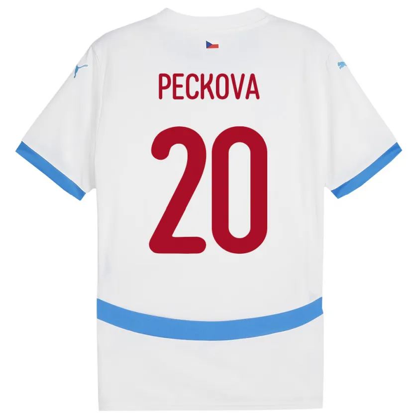 Danxen Damen Tschechien Alena Pěčková #20 Weiß Auswärtstrikot Trikot 24-26 T-Shirt
