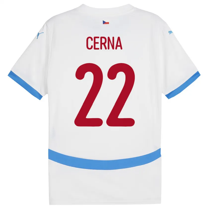 Danxen Damen Tschechien Franny Černá #22 Weiß Auswärtstrikot Trikot 24-26 T-Shirt