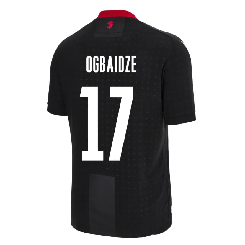Danxen Damen Georgien Shalva Ogbaidze #17 Schwarz Auswärtstrikot Trikot 24-26 T-Shirt