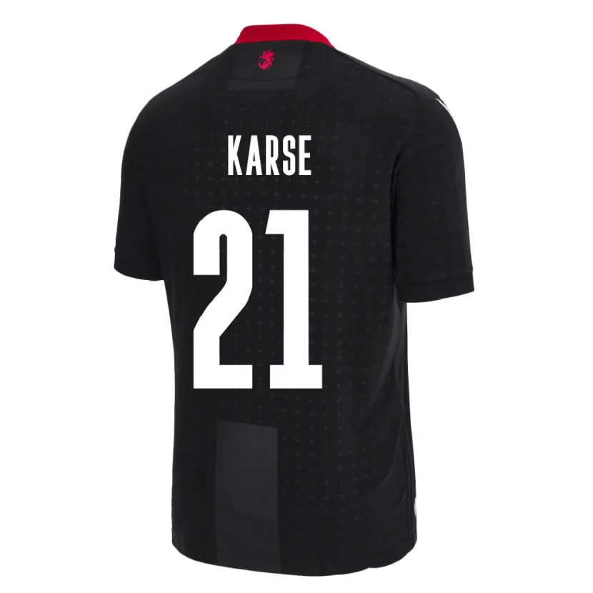 Danxen Damen Georgien Karse #21 Schwarz Auswärtstrikot Trikot 24-26 T-Shirt