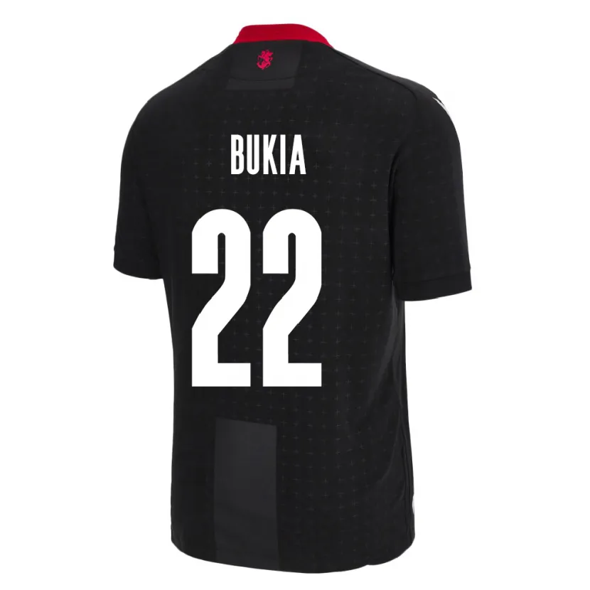 Danxen Damen Georgien Davit Bukia #22 Schwarz Auswärtstrikot Trikot 24-26 T-Shirt