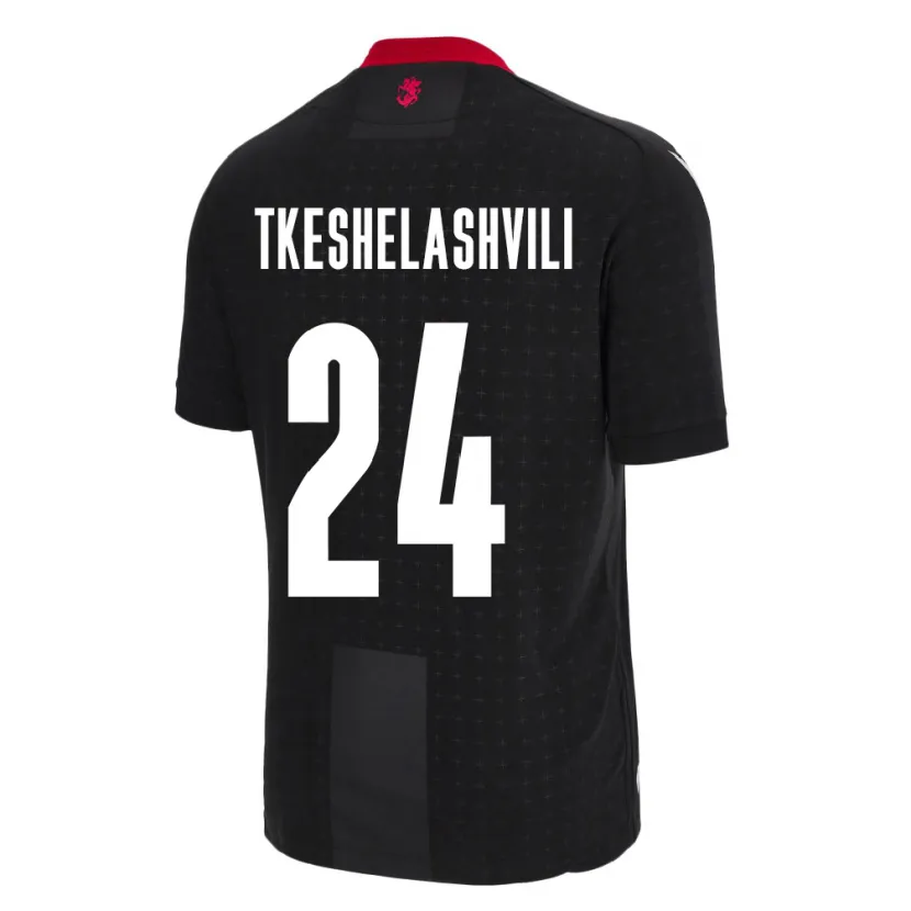 Danxen Damen Georgien Amiran Tkeshelashvili #24 Schwarz Auswärtstrikot Trikot 24-26 T-Shirt
