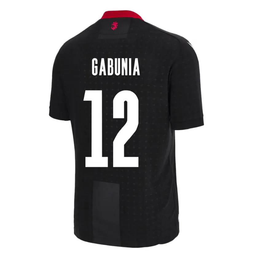 Danxen Damen Georgien Tatia Gabunia #12 Schwarz Auswärtstrikot Trikot 24-26 T-Shirt