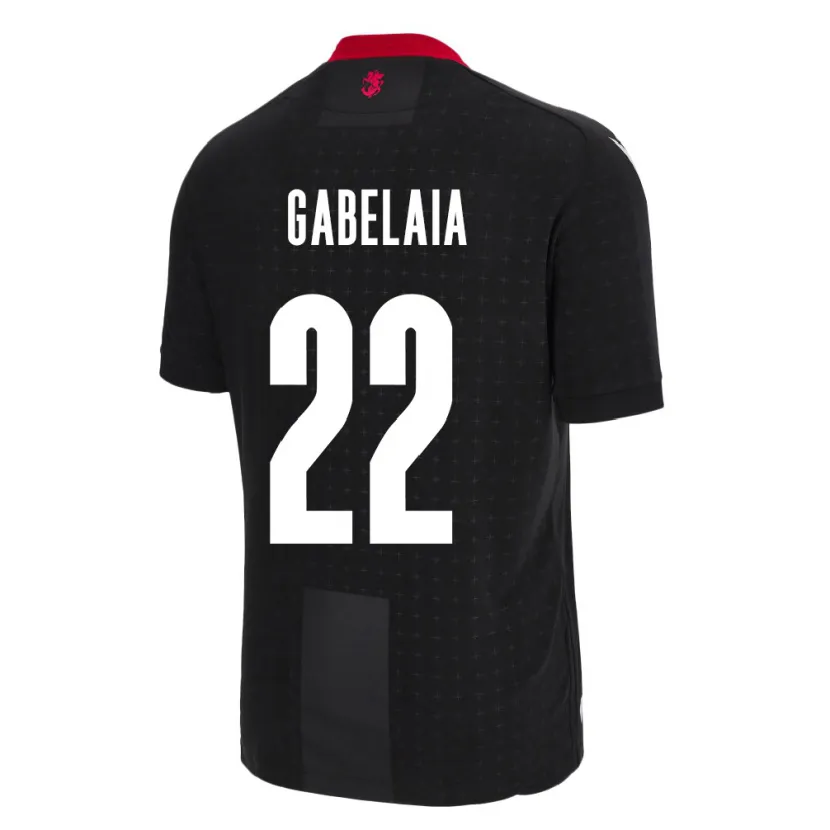 Danxen Damen Georgien Svetalna Gabelaia #22 Schwarz Auswärtstrikot Trikot 24-26 T-Shirt