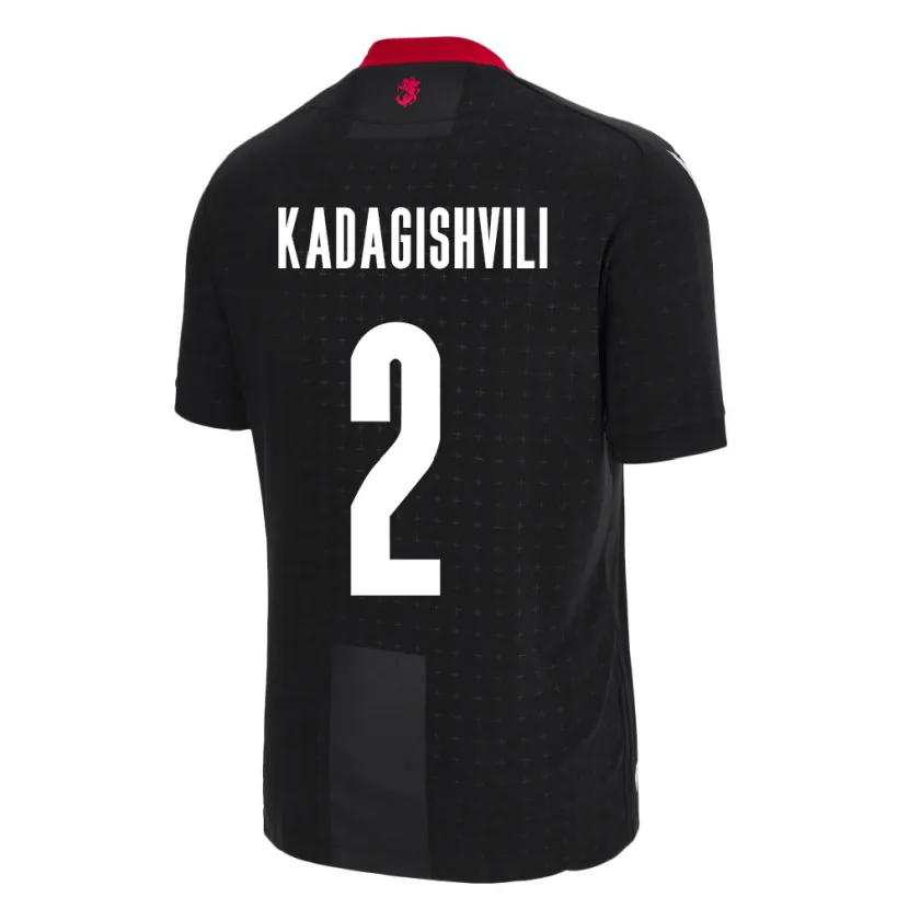 Danxen Damen Georgien Gvantsa Kadagishvili #2 Schwarz Auswärtstrikot Trikot 24-26 T-Shirt