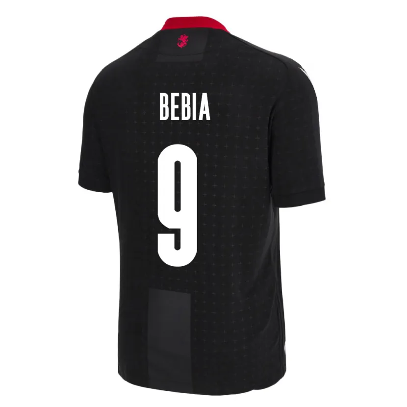 Danxen Damen Georgien Maiko Bebia #9 Schwarz Auswärtstrikot Trikot 24-26 T-Shirt