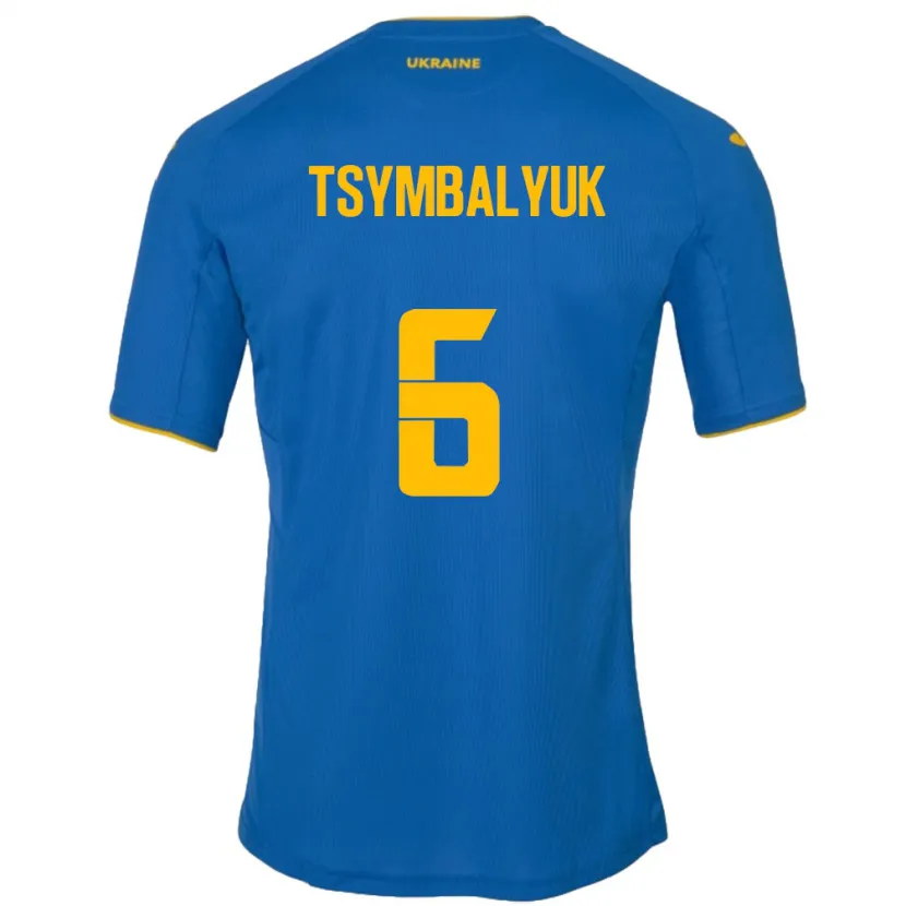 Danxen Damen Ukraine Maksym Tsymbalyuk #6 Blau Auswärtstrikot Trikot 24-26 T-Shirt