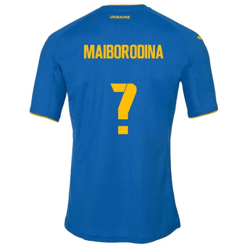 Danxen Damen Ukraine Iryna Maiborodina #0 Blau Auswärtstrikot Trikot 24-26 T-Shirt