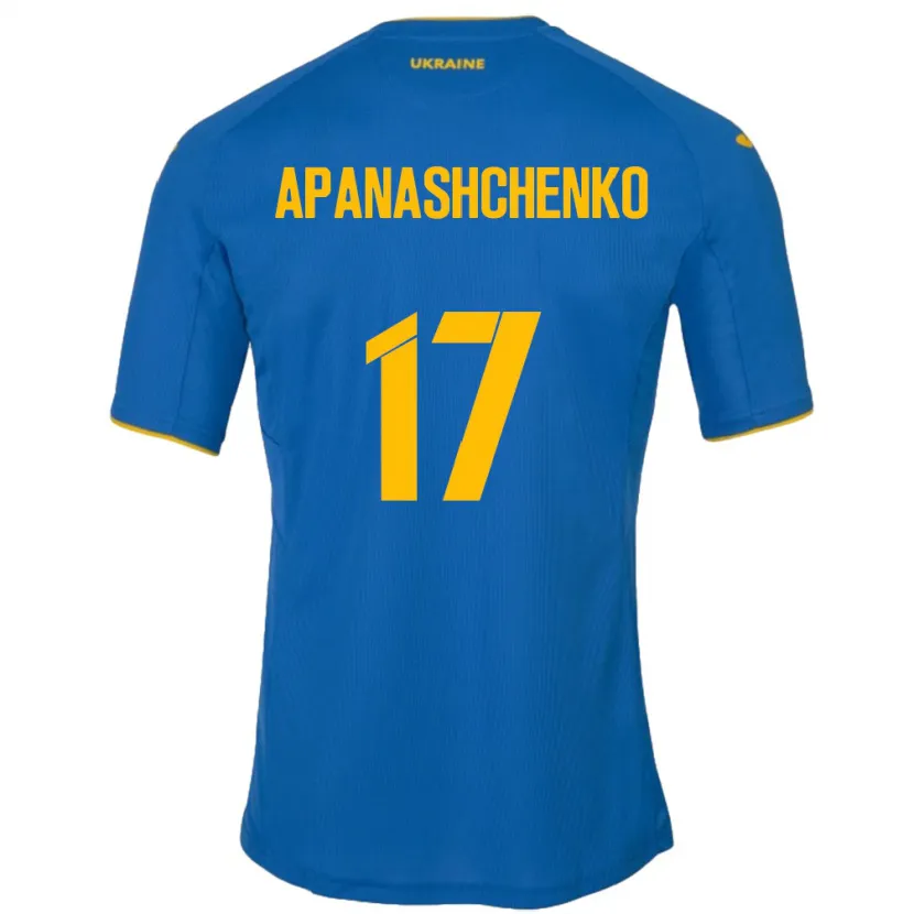 Danxen Damen Ukraine Daryna Apanashchenko #17 Blau Auswärtstrikot Trikot 24-26 T-Shirt