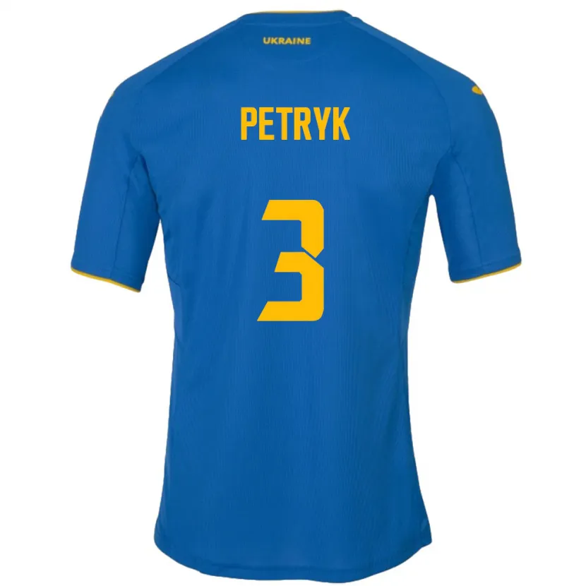 Danxen Damen Ukraine Anna Petryk #3 Blau Auswärtstrikot Trikot 24-26 T-Shirt
