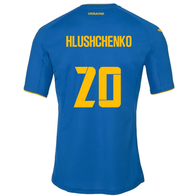 Danxen Damen Ukraine Inna Hlushchenko #20 Blau Auswärtstrikot Trikot 24-26 T-Shirt