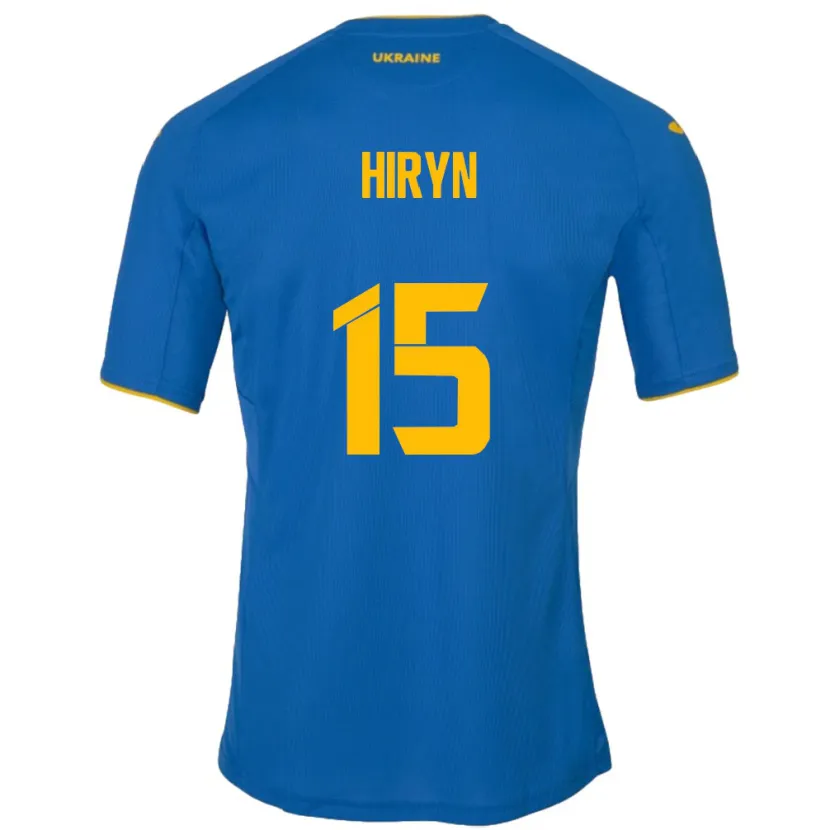 Danxen Damen Ukraine Viktoriya Hiryn #15 Blau Auswärtstrikot Trikot 24-26 T-Shirt