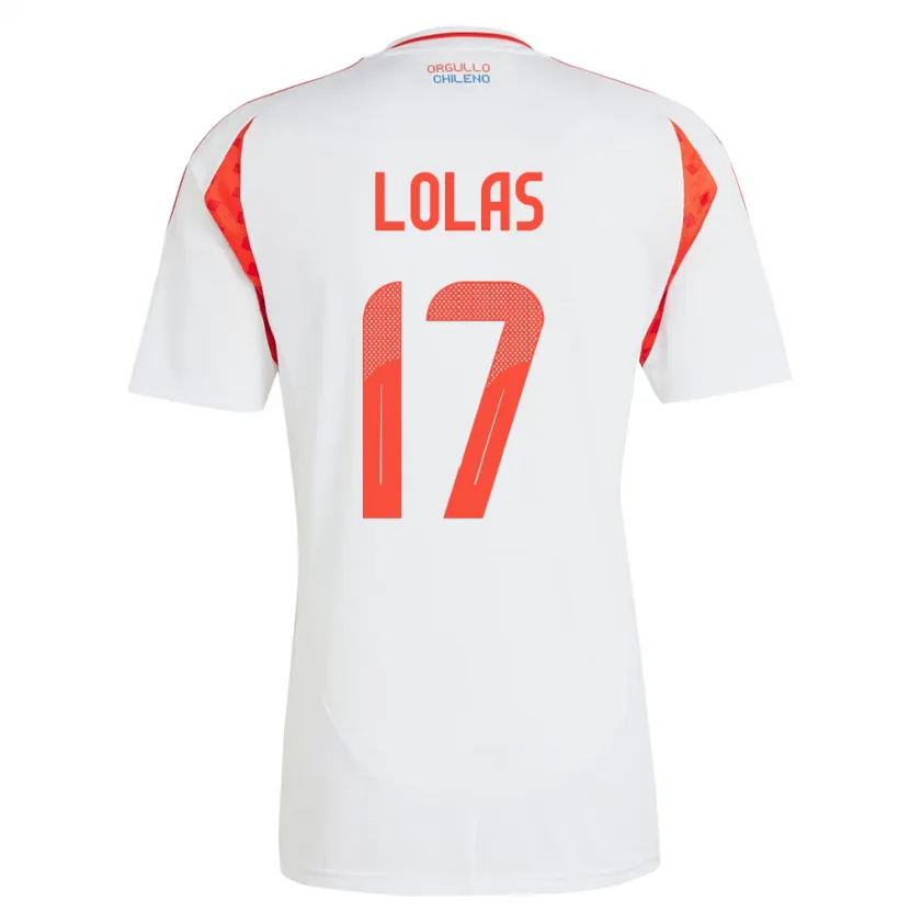 Danxen Damen Chile Manuel Lolas #17 Weiß Auswärtstrikot Trikot 24-26 T-Shirt