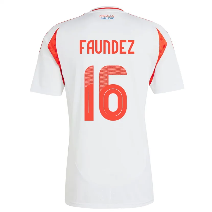 Danxen Damen Chile Felipe Faúndez #16 Weiß Auswärtstrikot Trikot 24-26 T-Shirt