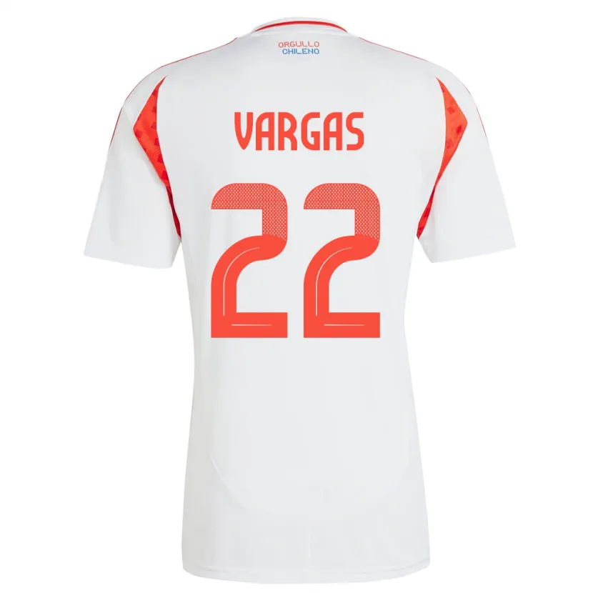 Danxen Damen Chile Diego Vargas #22 Weiß Auswärtstrikot Trikot 24-26 T-Shirt