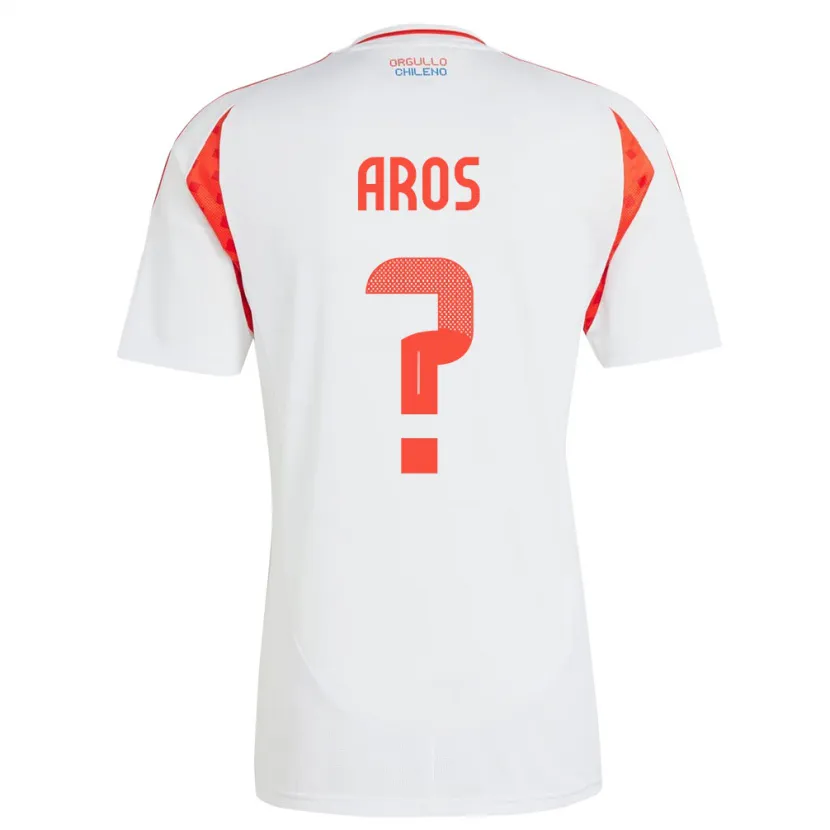 Danxen Damen Chile Vicente Aros #0 Weiß Auswärtstrikot Trikot 24-26 T-Shirt