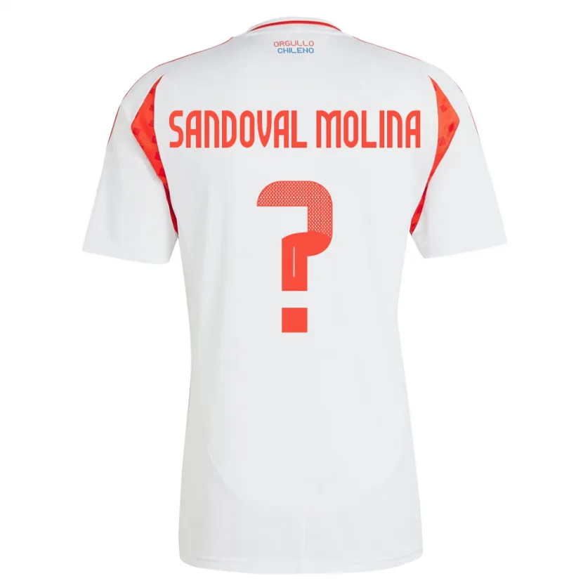 Danxen Damen Chile Mario Sandoval Molina #0 Weiß Auswärtstrikot Trikot 24-26 T-Shirt