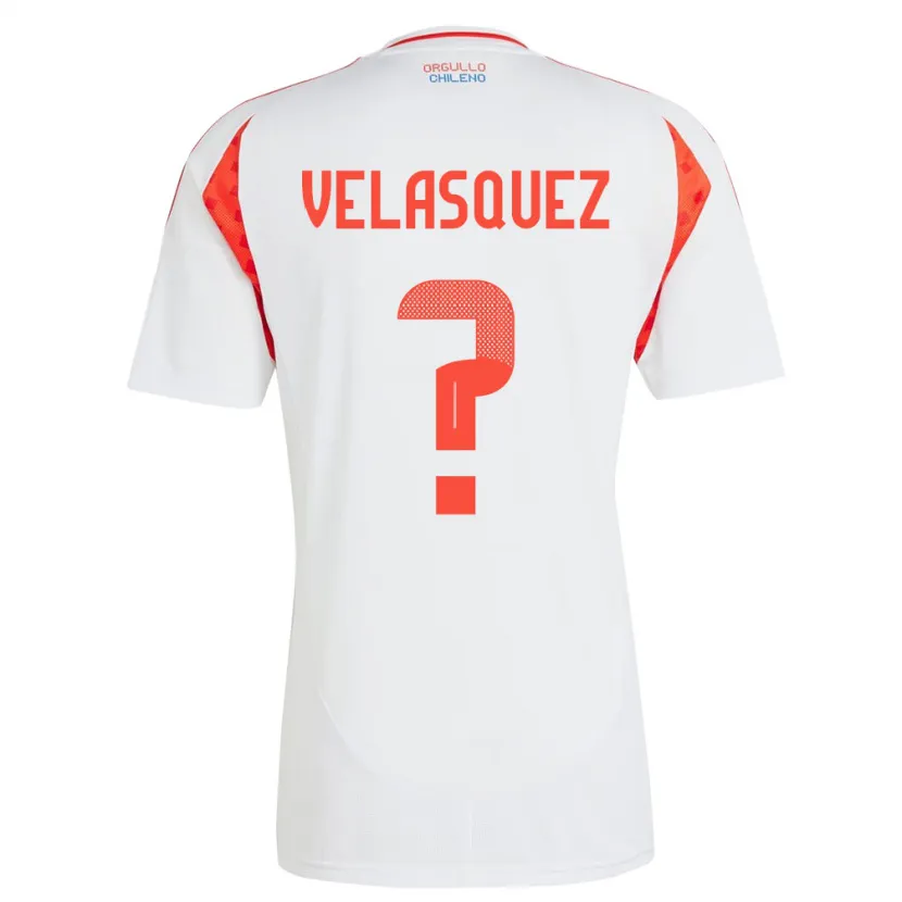 Danxen Damen Chile Milovan Velásquez #0 Weiß Auswärtstrikot Trikot 24-26 T-Shirt