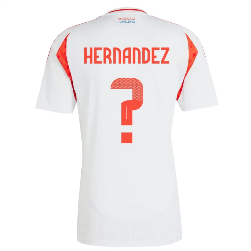Danxen Damen Chile Camilo Hernández #0 Weiß Auswärtstrikot Trikot 24-26 T-Shirt