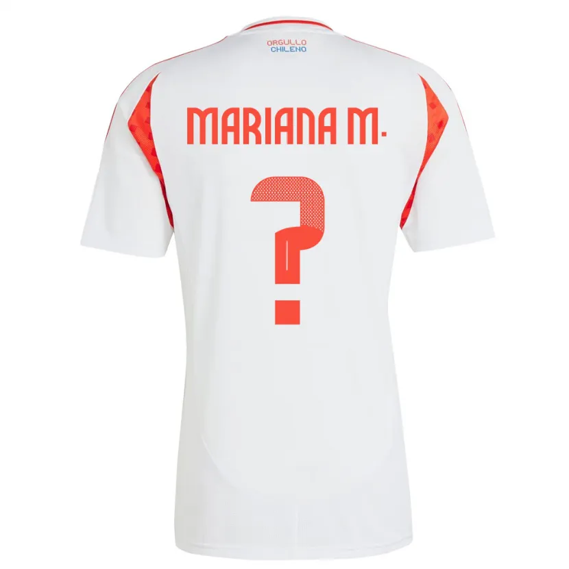 Danxen Damen Chile Mariana Morales #0 Weiß Auswärtstrikot Trikot 24-26 T-Shirt