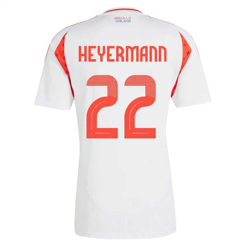 Danxen Damen Chile Agustina Heyermann #22 Weiß Auswärtstrikot Trikot 24-26 T-Shirt