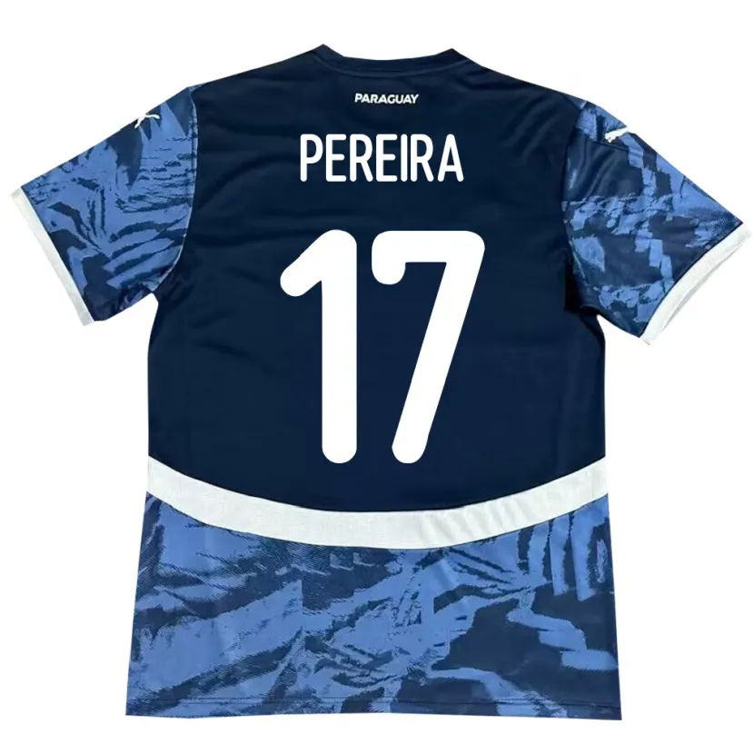 Danxen Damen Paraguay Kevin Pereira #17 Blau Auswärtstrikot Trikot 24-26 T-Shirt
