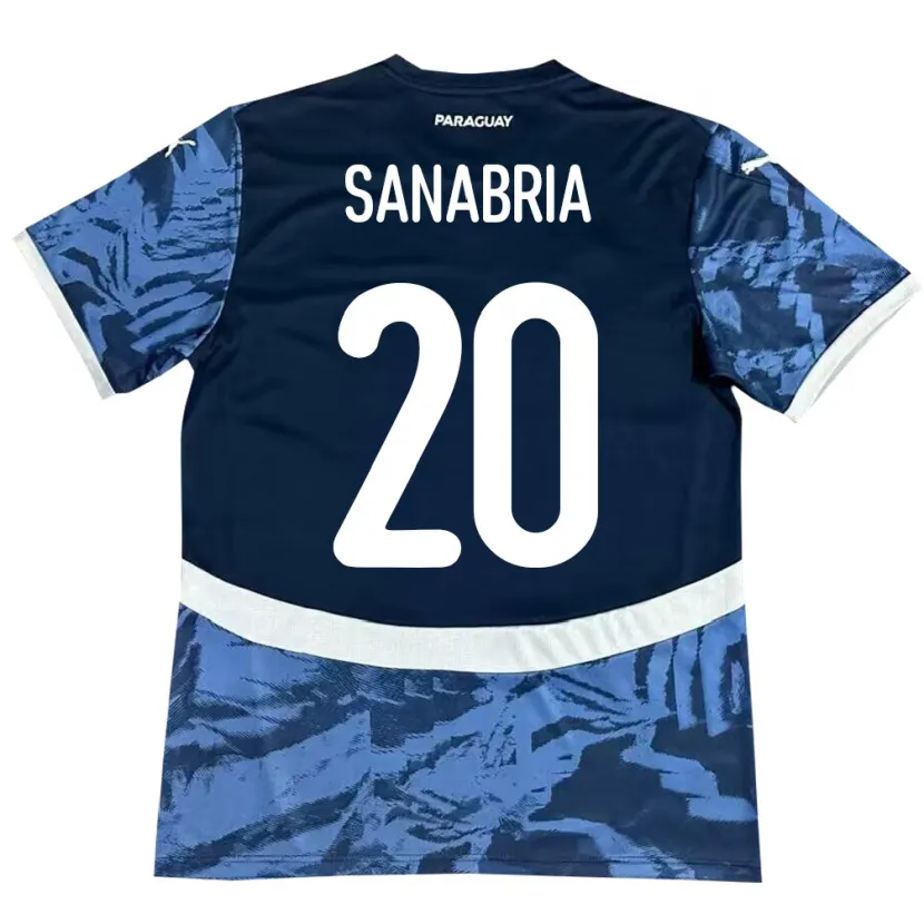 Danxen Damen Paraguay Tobías Sanabria #20 Blau Auswärtstrikot Trikot 24-26 T-Shirt