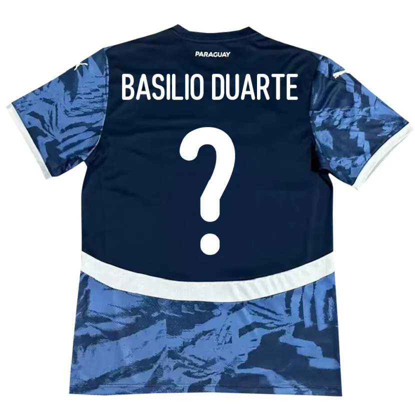Danxen Damen Paraguay Basilio Duarte #0 Blau Auswärtstrikot Trikot 24-26 T-Shirt
