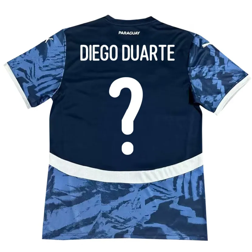 Danxen Damen Paraguay Diego Duarte #0 Blau Auswärtstrikot Trikot 24-26 T-Shirt