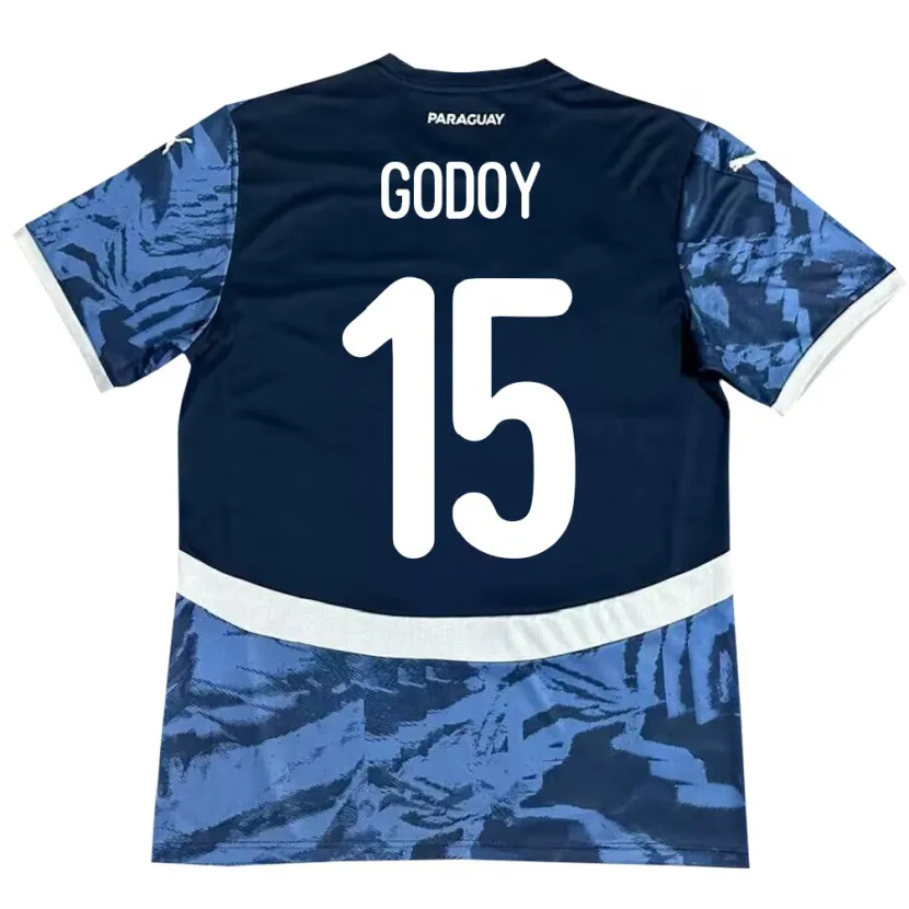 Danxen Damen Paraguay Fanny Godoy #15 Blau Auswärtstrikot Trikot 24-26 T-Shirt