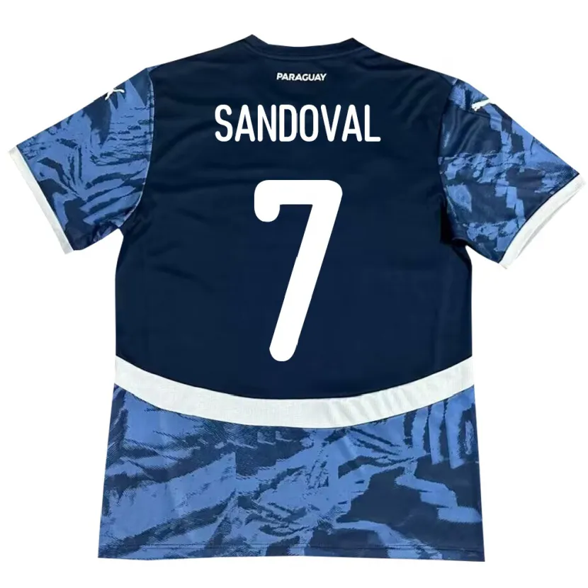 Danxen Damen Paraguay Fabiola Sandoval #7 Blau Auswärtstrikot Trikot 24-26 T-Shirt