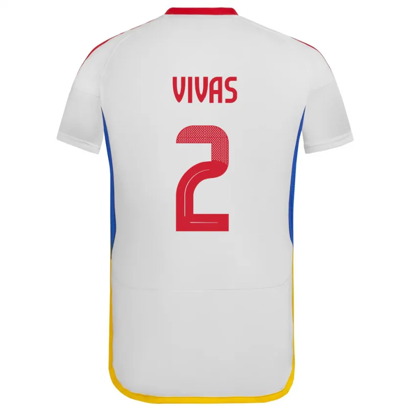 Danxen Damen Venezuela Carlos Vivas #2 Weiß Auswärtstrikot Trikot 24-26 T-Shirt