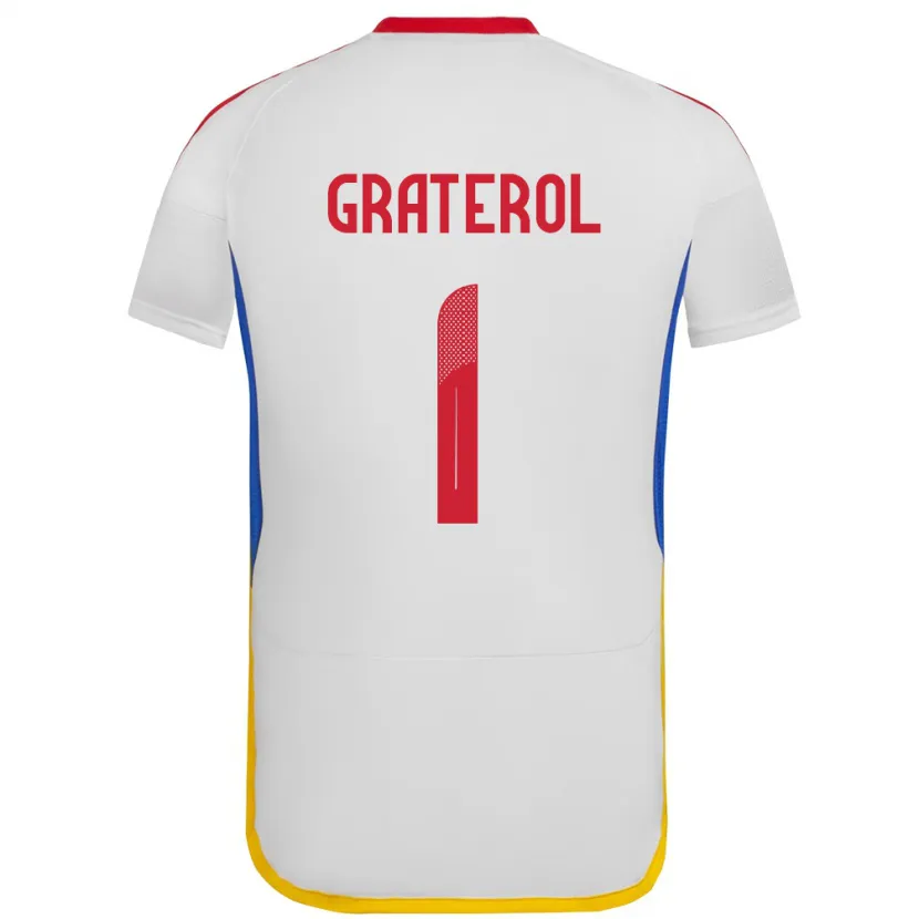 Danxen Damen Venezuela Joel Graterol #1 Weiß Auswärtstrikot Trikot 24-26 T-Shirt