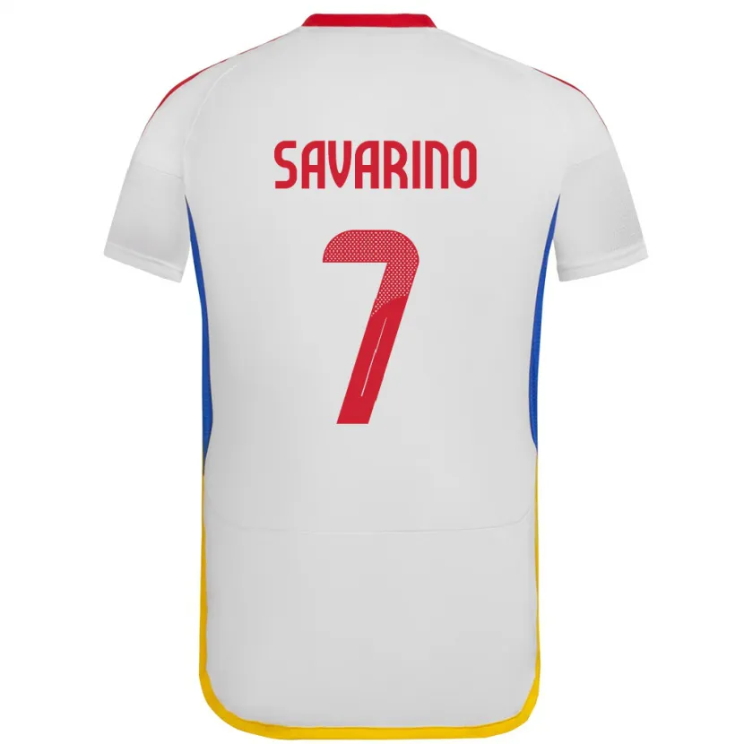 Danxen Damen Venezuela Jefferson Savarino #7 Weiß Auswärtstrikot Trikot 24-26 T-Shirt