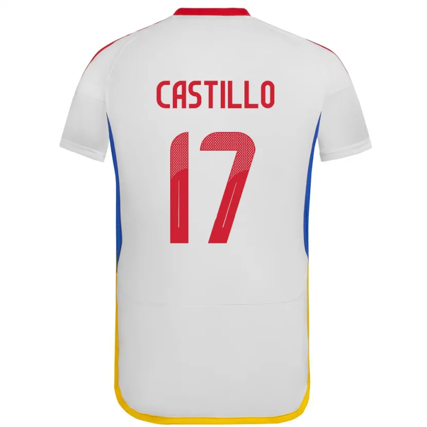 Danxen Damen Venezuela Edson Castillo #17 Weiß Auswärtstrikot Trikot 24-26 T-Shirt
