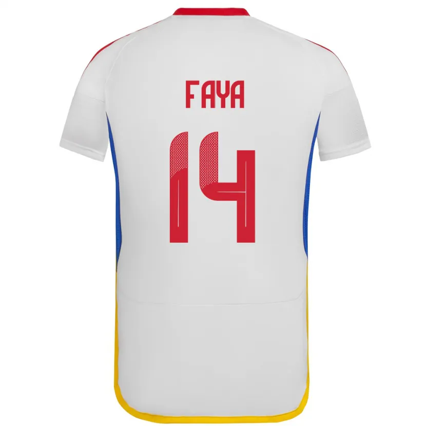 Danxen Damen Venezuela Carlos Faya #14 Weiß Auswärtstrikot Trikot 24-26 T-Shirt
