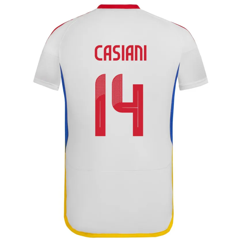 Danxen Damen Venezuela Luis Casiani #14 Weiß Auswärtstrikot Trikot 24-26 T-Shirt