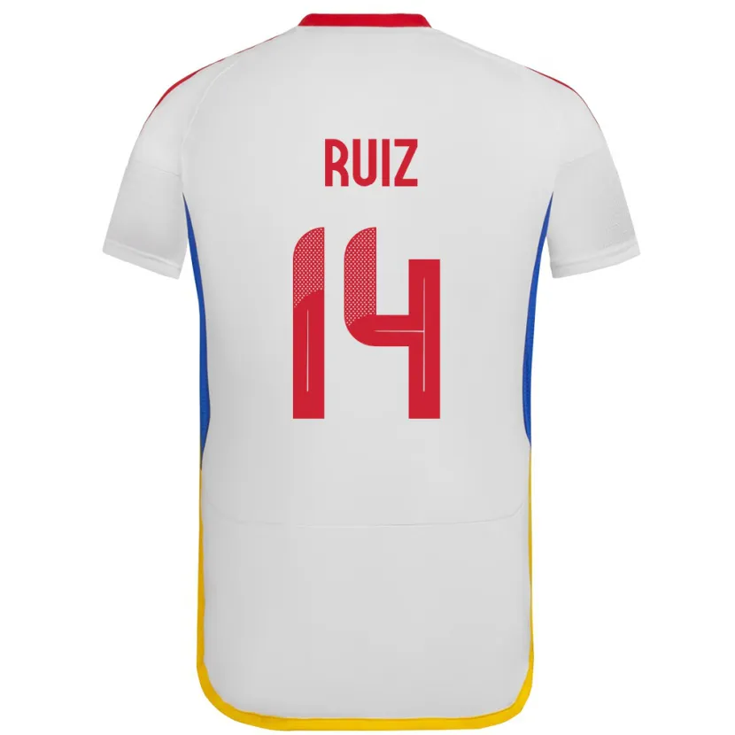 Danxen Damen Venezuela Maicol Ruiz #14 Weiß Auswärtstrikot Trikot 24-26 T-Shirt