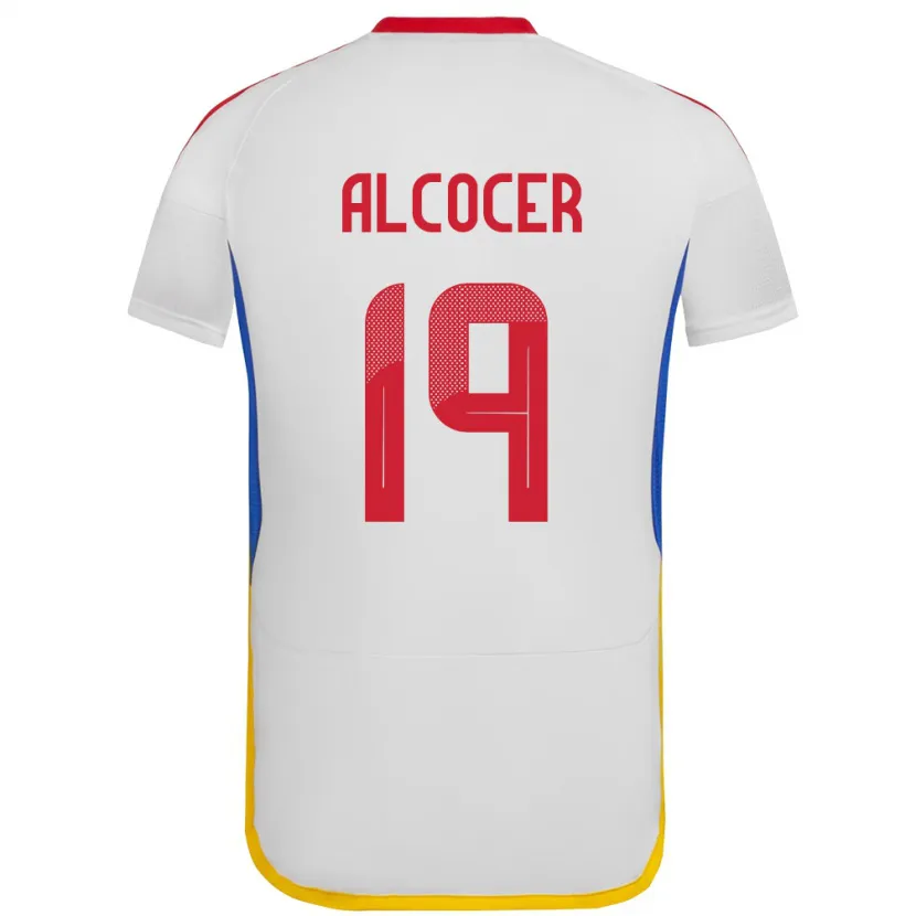 Danxen Damen Venezuela Brayan Alcocer #19 Weiß Auswärtstrikot Trikot 24-26 T-Shirt
