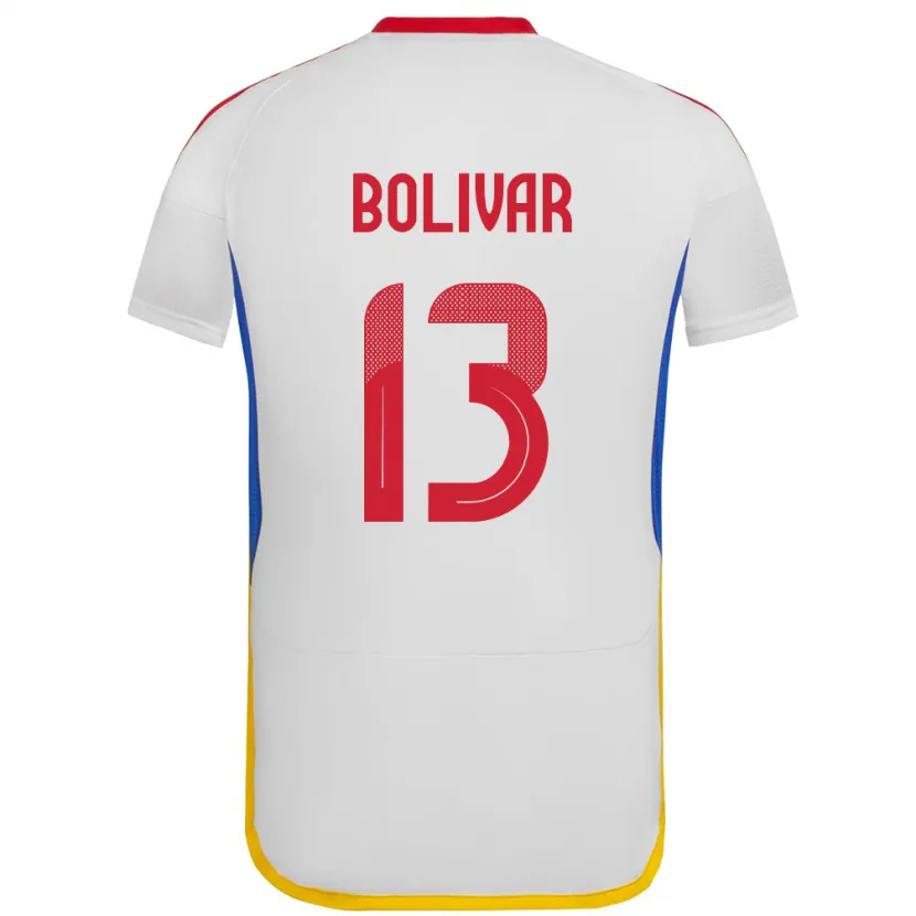 Danxen Damen Venezuela Salvador Bolívar #13 Weiß Auswärtstrikot Trikot 24-26 T-Shirt