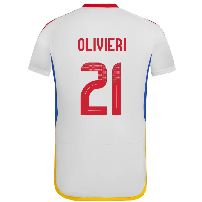 Danxen Damen Venezuela Bárbara Olivieri #21 Weiß Auswärtstrikot Trikot 24-26 T-Shirt