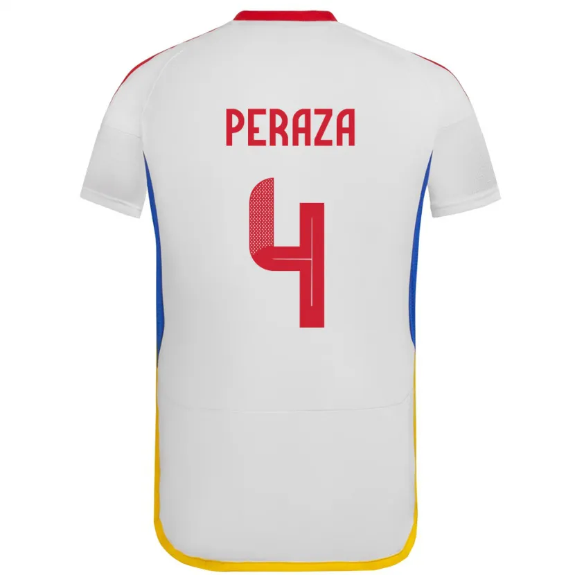 Danxen Damen Venezuela María Peraza #4 Weiß Auswärtstrikot Trikot 24-26 T-Shirt