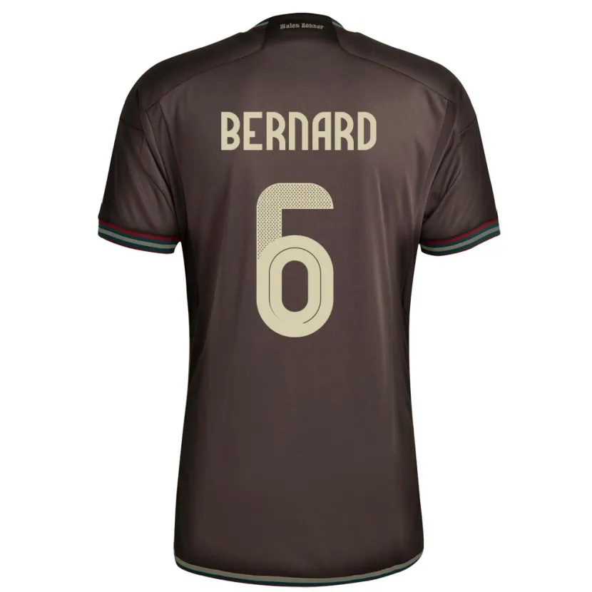 Danxen Damen Jamaika Di'shon Bernard #6 Nachtbraun Auswärtstrikot Trikot 24-26 T-Shirt