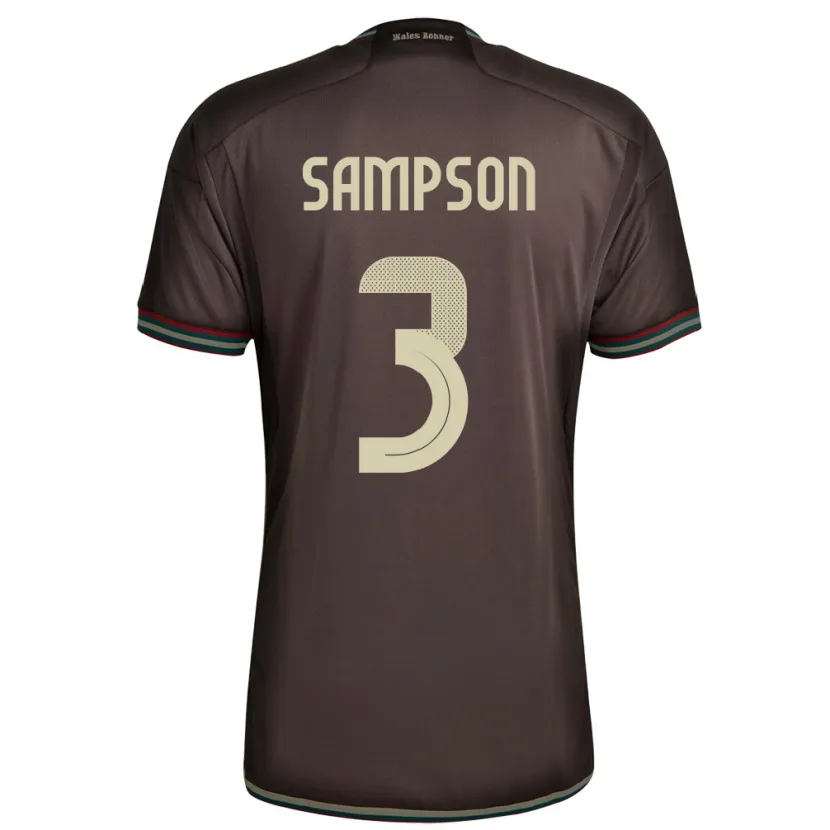 Danxen Damen Jamaika Vyan Sampson #3 Nachtbraun Auswärtstrikot Trikot 24-26 T-Shirt