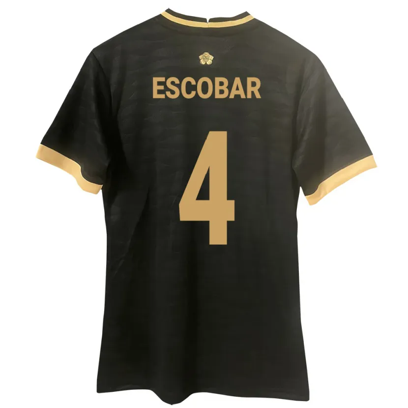 Danxen Damen Panama Fidel Escobar #4 Schwarz Auswärtstrikot Trikot 24-26 T-Shirt