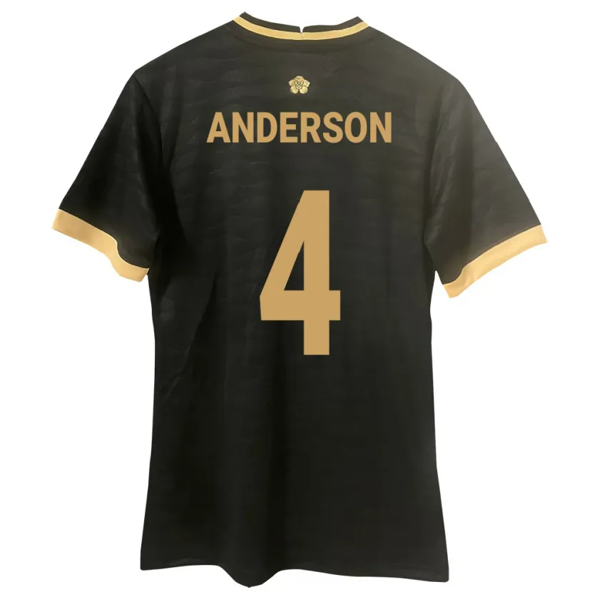 Danxen Damen Panama Eduardo Anderson #4 Schwarz Auswärtstrikot Trikot 24-26 T-Shirt